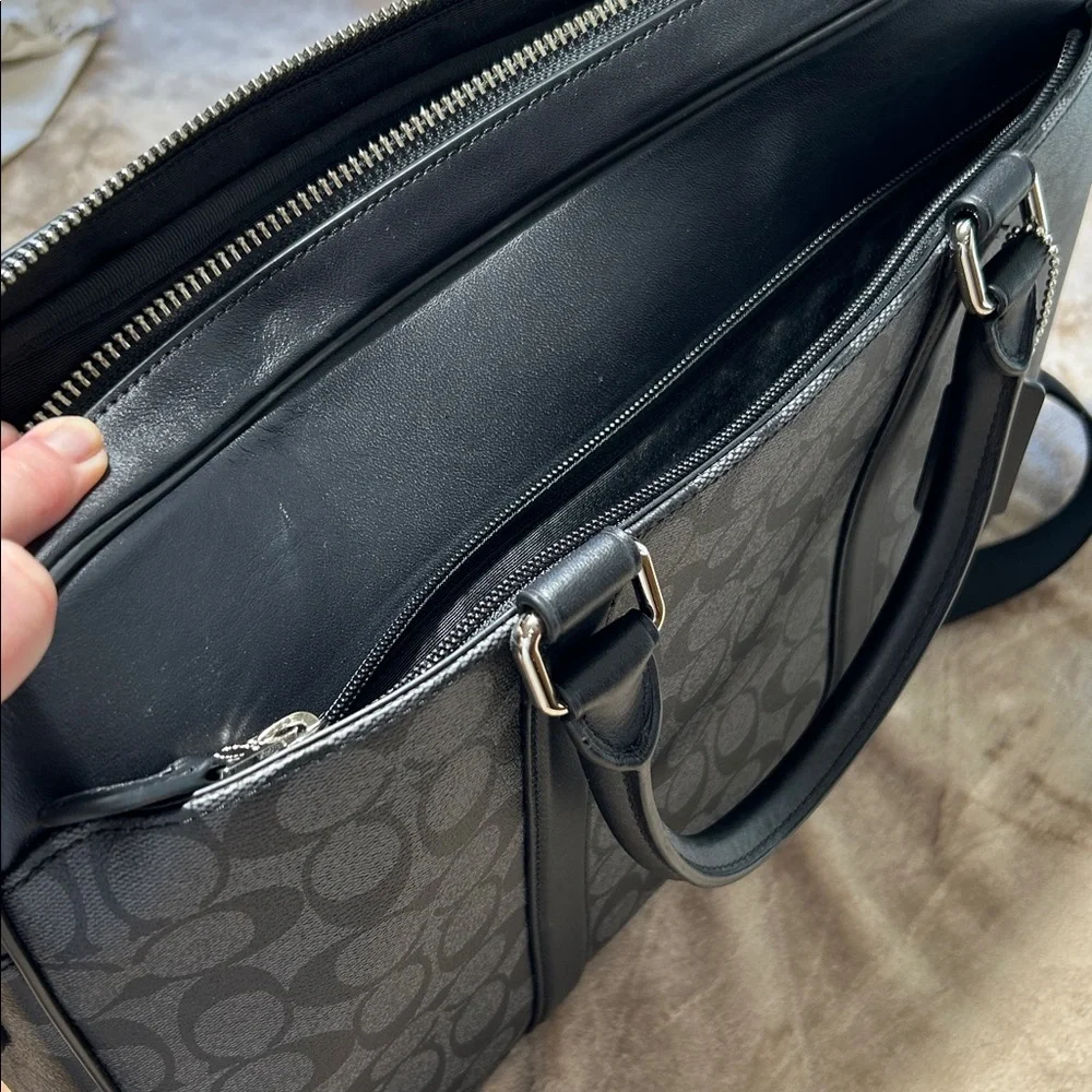 Coach Black and Gray carryall. - Picture 5 of 7